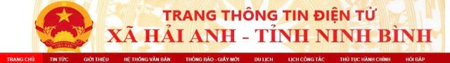 Trang thông tin điện tử xã Hải Anh – tỉnh Ninh Bình